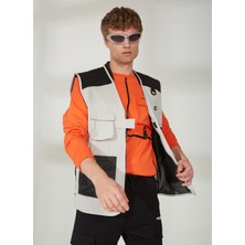 Bej - Siyah Erkek Yelek