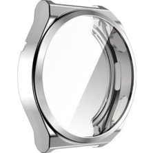 Nanospace Huaweı Watch Gt 3 Pro Kasa Tam Kapatan Koruyucu Silikon Kılıf Gümüş