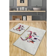 Chilai Home Cervo Banyo Halısı 2'li Set Djtbanyo
