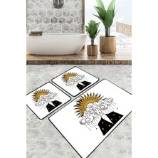 Chilai Home Afitab 3'lü Set Banyo Paspası Kaymaz Tabanlı Klozet Takımı Djtbanyo