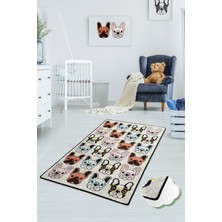 Chilai Home Dogs Çocuk Halısı Djt Çocuk Ve Bebek Halısı Yıkanabilir ,Leke Tutmaz 100 x 160