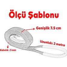 Badem10 Sapan Polyester Spanzet 3 Ton 2 Metre Sarı Sağlam Yük Kaldırma Taşıma İndirme Halat