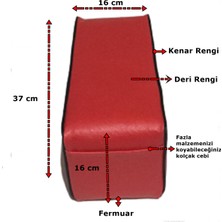 Naz Oto Her Araca Uygun Taraftar Sünger Kolçak Kol Dayama Kırmızı Deri Siyah Kenar