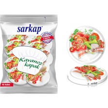 Sarkap Hijyenik Paketli 10 Adet Kavanoz Kapağı Menemen Desen 82 mm