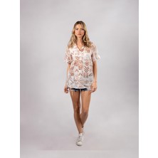Seamount Unisex Etnik Desenli Gömlek