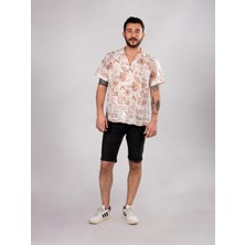 Seamount Unisex Etnik Desenli Gömlek