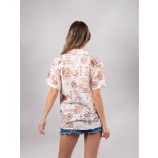 Seamount Unisex Etnik Desenli Gömlek