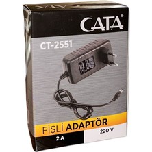 Cata CT-2551 25 W 2 Amper Cata Fişli Adaptör