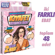 Boss Tape 48'li Kıyafet Sabitleme Dekolte Kapama Bandı Kaydırmaz Çift Taraflı Dar Ve Geniş Ebatlı