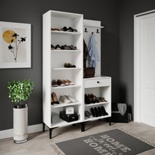 Venatto Paris White Hasırlı Portmanto
