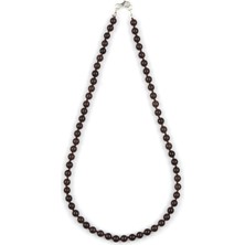 Alibaba Doğaltaş Dumanlı Kuvars Doğal Taş 6 mm Düğümlü Kolye