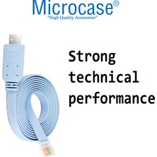 Microcase 1.8mt USB 2.0 Cisco Seri Yönlendirici Usb'den RJ45'E Çeviren Konsol Kablosu Mavi AL3948