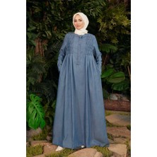 Neways 6626-KROŞETALI Patlı Elbise Koyu Mavi