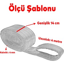 Badem10 Sapan Polyester Spanzet 6 Ton 4 Metre Kahve Sağlam Yük Kaldırma Taşıma İndirme Halat