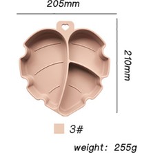 Ruyı 3 Parçalı Silikon Yemek Tabağı Yaprak Bölmesi Vantuzlu Çocuk Sofra Takımı (Yurt Dışından)
