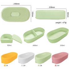 Ruyı Mikrodalga Silikon Öğle Yemeği Kutusu Kapaklı Bölme Yalıtımlı Taşınabilir Bento Kutusu (Yurt Dışından)