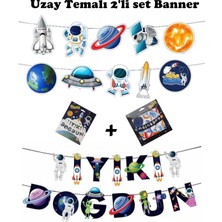 Gogopak Uzay Temalı 2'li Set Uzar Yazı Banner