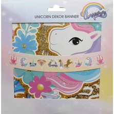 Gogopak Unicorn Temalı 2'li Set Uzar Yazı Banner