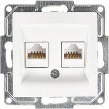 Günsan Elektrik Günsan Vısage Beyaz İkili Data Prizi 2Xrj45 Cat6