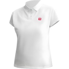 Rems Wilson Beyaz Polo Yaka Kadın Tenis Tişörtü