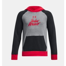 Under Armour Erkek Çocuk UA Rival Fleece Script Colorblock Kapüşonlu Üst 1379795-001