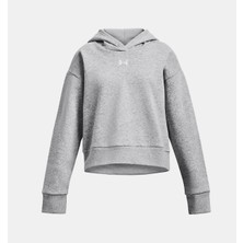 Under Armour Kız Çocuk UA Rival Fleece Crop Kapüşonlu Üst 1379517-012