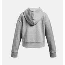 Under Armour Kız Çocuk UA Rival Fleece Crop Kapüşonlu Üst 1379517-012