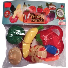 Berat Toys Berattoys 14 Parça Oyuncak Kesilen Meyve Sebze Cırtlı Kesme Meyve Kesilebilir Oyuncak Evcilik Oyunu