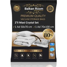 Balkan Room Vakum Hurcu 2’li Maxi Crystal Set Vakumlu Hurç Vakumlu Poşet