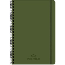 Keskin Color 17X24 Kareli Spiralli Premier Defter - Haki