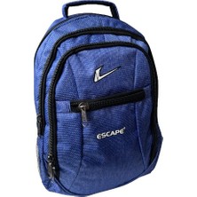 Escape Sırt Çantası Laptop Bölmeli Spor ve Okul Sırt Çantası Kumaş Çanta Outdoor Günlük Kullanım 30X43X13 Lacivert