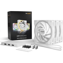 Be Quiet! Light Wings White 120MM Pwm 2500 Rpm Premium Argb Kasa Fanı 4-Pin 3'lü Paket BL101