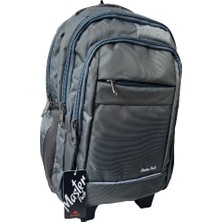 TahTicMer Çekçekli Seyahat Valiz Çantası Kabin Boy Fonksiyonel Tekerlekli Fonsiyonel Sırt Çantası 58X35X26 Yeşil