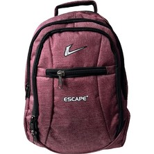 Escape Sırt Çantası Laptop Bölmeli Spor ve Okul Sırt Çantası Kumaş Çanta Outdoor Günlük Kullanım 30X43X13 Bordo