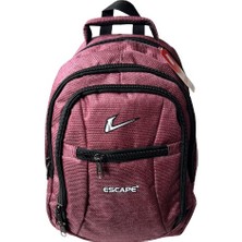 Escape Sırt Çantası Laptop Bölmeli Spor ve Okul Sırt Çantası Kumaş Çanta Outdoor Günlük Kullanım 30X43X13 Bordo