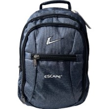 Escape Sırt Çantası Laptop Bölmeli Spor ve Okul Sırt Çantası Kumaş Çanta Outdoor Günlük Kullanım 30X43X13 Gri