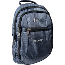 Escape Sırt Çantası Laptop Bölmeli Spor ve Okul Sırt Çantası Kumaş Çanta Outdoor Günlük Kullanım 30X43X13 Gri