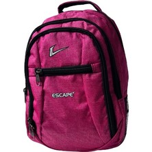 Escape Sırt Çantası Laptop Bölmeli Spor ve Okul Sırt Çantası Kumaş Çanta Outdoor Günlük Kullanım 30X43X13 Fuşya