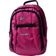 Escape Sırt Çantası Laptop Bölmeli Spor ve Okul Sırt Çantası Kumaş Çanta Outdoor Günlük Kullanım 30X43X13 Fuşya