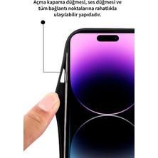 Deilmi Freya Siyah IOS 13 Pro Max Uyumlu Buzlu Arka Kapak Parlak Çerçeve Tam Kamera Koruma Silikon Freya Kapak Kılıf