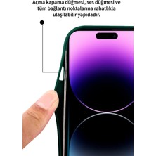 Deilmi Freya Yeşil IOS 14 Pro Max Uyumlu Buzlu Arka Kapak Parlak Çerçeve Tam Kamera Koruma Silikon Freya Kapak Kılıf