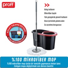 Proff Quantum Black Edition Microfiber Mop Temizlik Seti