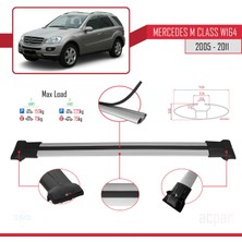 Acpar Mercedes M Class (W164) 2005-2011 Arası ile Uyumlu Fly Model Ara Atkı Tavan Barı Gri