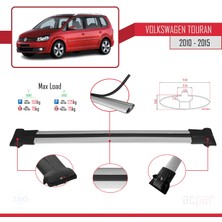 Acpar Volkswagen Touran 2010-2015 Arası ile Uyumlu Fly Model Ara Atkı Tavan Barı Gri