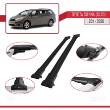 Acpar Toyota Sienna (XL30) 2011-2020 Arası ile Uyumlu Fly Model Ara Atkı Tavan Barı Siyah