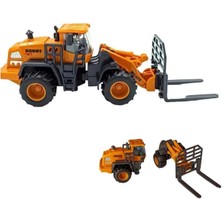 Berat Toys Berattoys Üçlü Iş Makinaları Kepçe&silindir&forklift Kırılmaz Iş Araçları Inşaat Set Ekskavatör