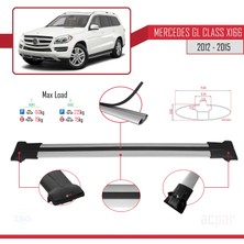 Acpar Mercedes Gl Class (X166) 2012-2015 Arası ile Uyumlu Fly Model Ara Atkı Tavan Barı Gri