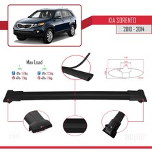 Acpar Kia Sorento 2010-2014 Arası ile Uyumlu Fly Model Ara Atkı Tavan Barı Siyah