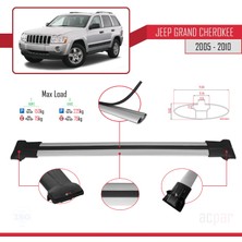 Acpar Jeep Grand Cherokee 2005-2010 Arası ile Uyumlu Fly Model Ara Atkı Tavan Barı Gri