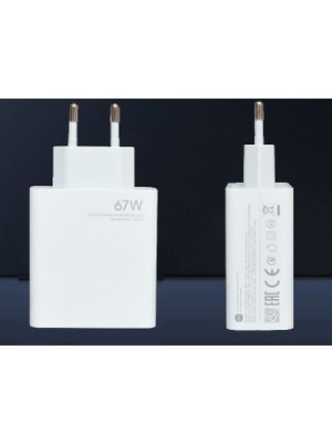 Gökkuşağı Xiaomi Uyumlu 67W Turbo Hızlı Şarj Cihazı ve 6A USB Type-C Şarj Kablosu